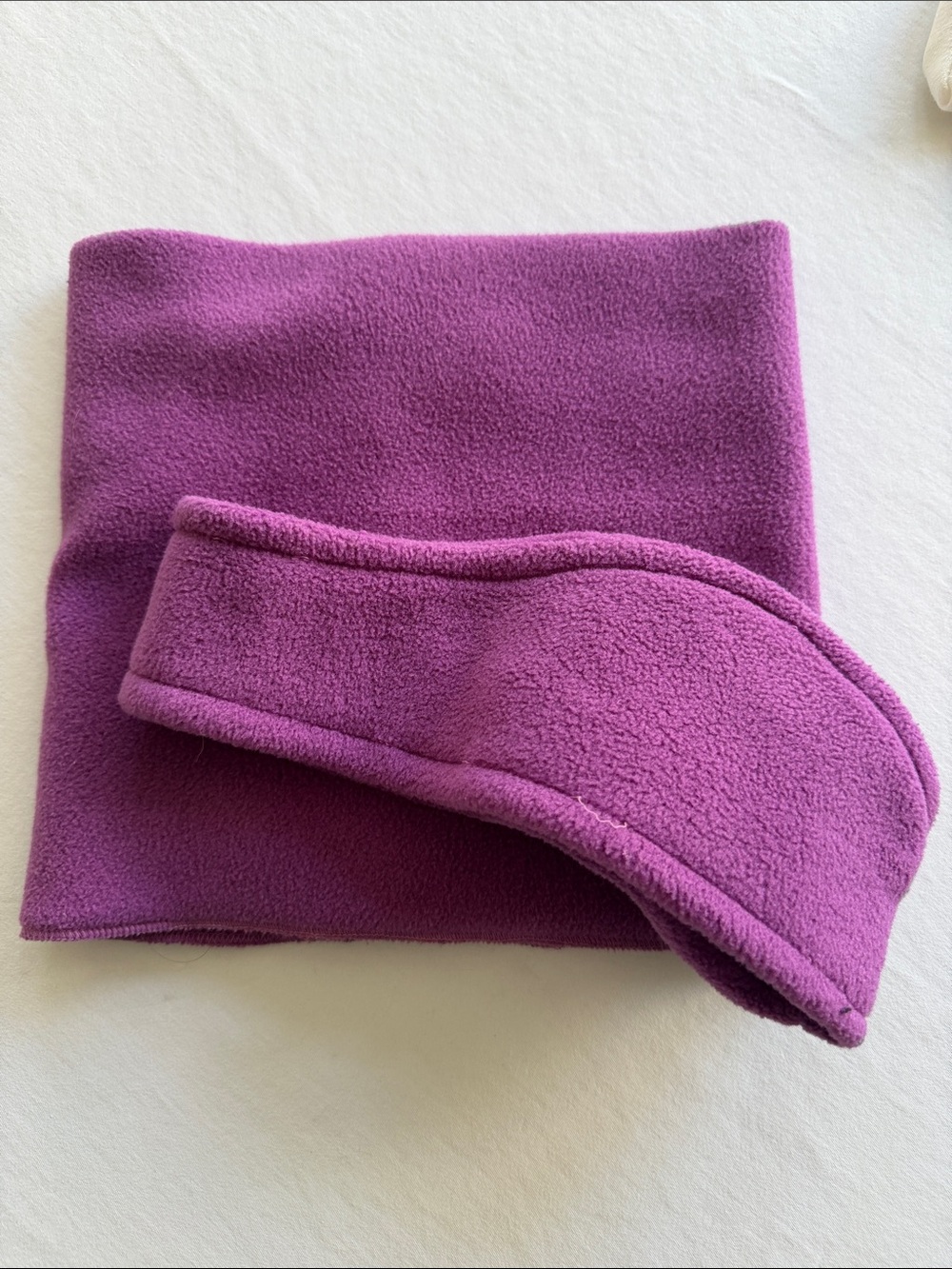 Women’s Purple Fleece Neck Warmer and Ear Warmer Set